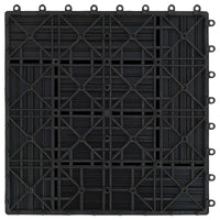 Piastrella per Decking 11 pcs Nero 30 x 30 cm WPC 42046671