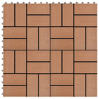 Piastrelle per Decking in WPC 11 pz 30x30cm 1mq Marrone