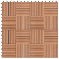 Piastrelle per Decking in WPC 11 pz 30x30cm 1mq Marrone 45029