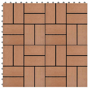 Piastrelle per Decking in WPC 11 pz 30x30cm 1mq Marrone 45029