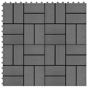Piastrelle per Decking in WPC 11 pz 30x30cm 1 mq Grigio 45030