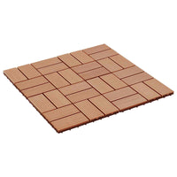 Piastrella per Decking 11 pcs Teak riciclato 30 x 30 cm WPC 42046677