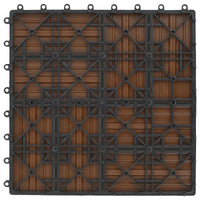 Piastrella per Decking 11 pcs Teak riciclato 30 x 30 cm WPC 42046677
