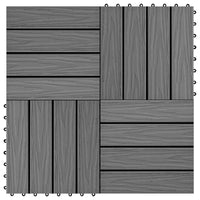 Piastrella per Decking Design 3D 11 pcs Grigio 30 x 30 cm WPC 42046680
