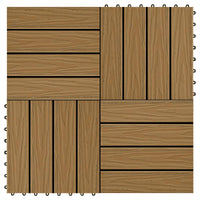Piastrella per Decking 11 pcs Teak riciclato 30 x 30 cm WPC 42046682