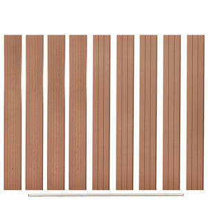 Pannelli di Ricambio per Recinzione 9 pz in WPC 170 cm Marrone cod mxl 6965