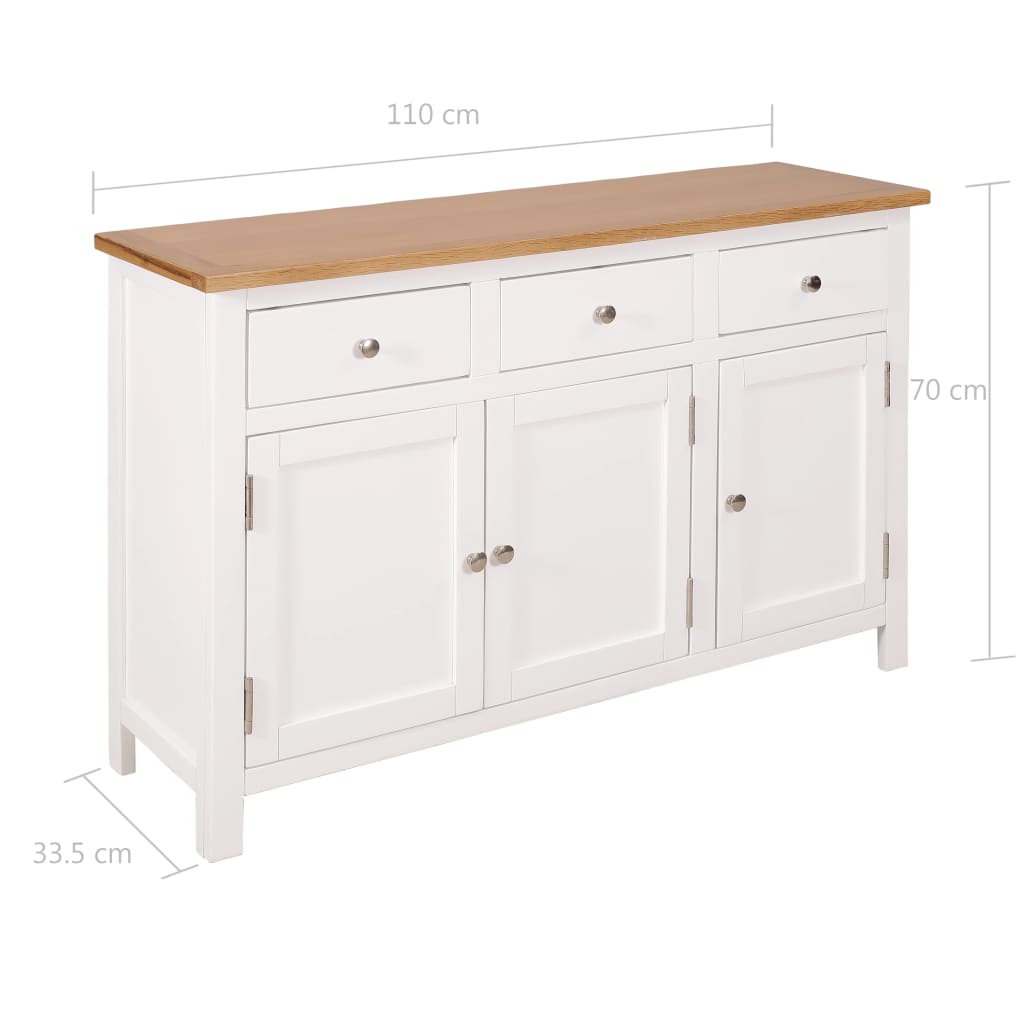 Credenza 110x33,5x70 cm in Massello di Rovere 247122