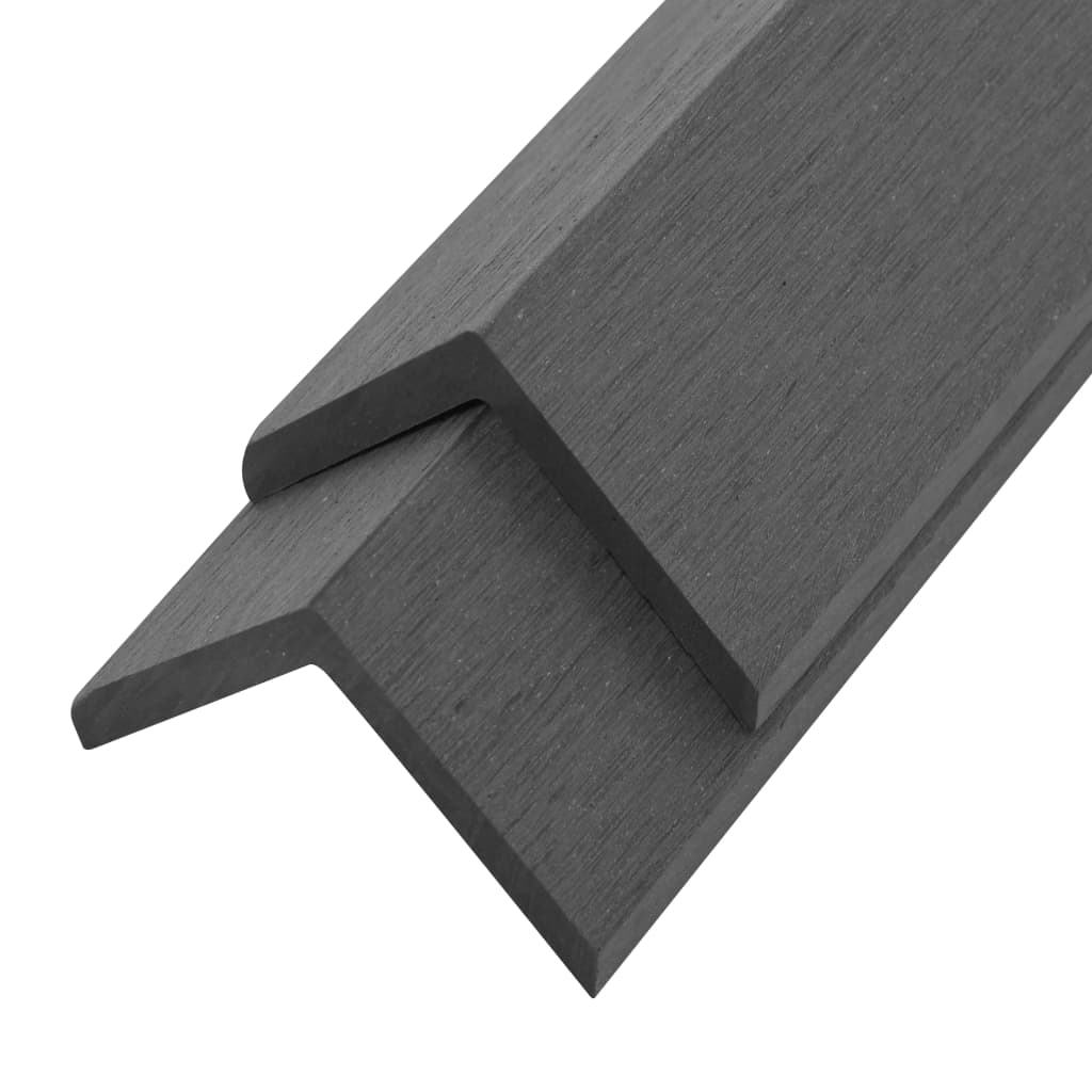 Profili Angolari per Bordi 5pz in WPC 170 cm Grigio 45019