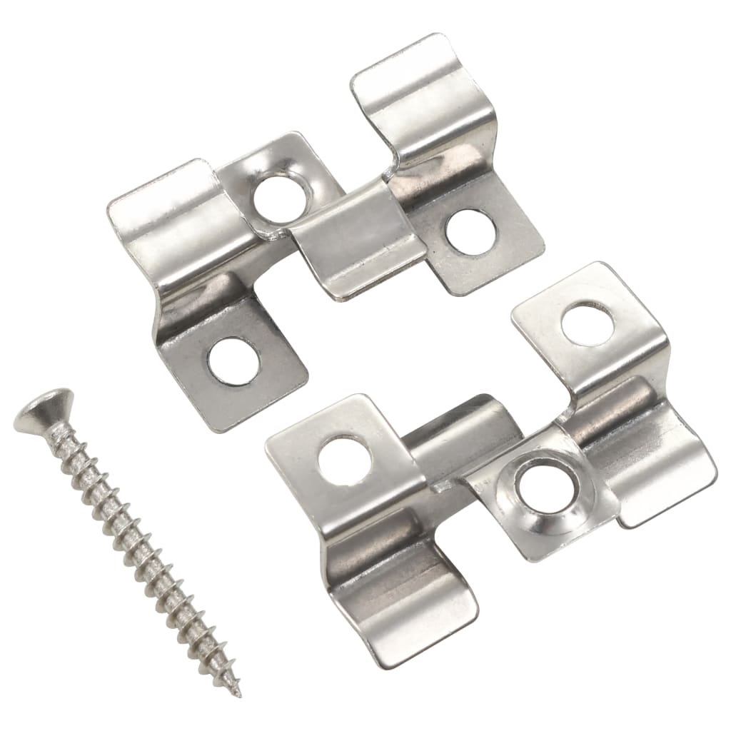 Clip per Decking 100 pz con 200 Viti in Acciaio Inossidabile 45063
