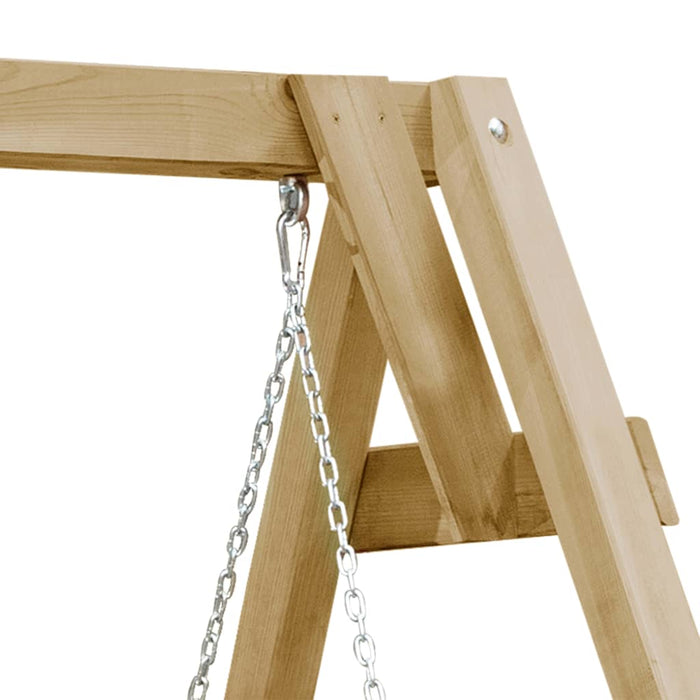 Panca a Dondolo da Giardino in Pino Impregnato 205x150x157 cm 45305