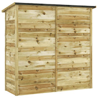 Capanno Attrezzi da Giardino in Pino Impregnato 182x76x175 cm cod mxl 65862