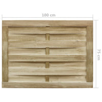 Cancello da Giardino in Legno Impregnato 100x75 cm Verde cod mxl 40251