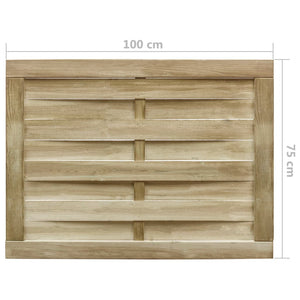 Cancello da Giardino in Legno Impregnato 100x75 cm Verde cod mxl 40251
