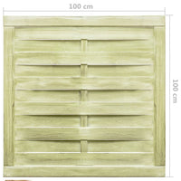 Cancello da Giardino in Legno Impregnato 100x100 cm Verde cod mxl 40252