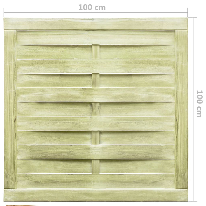 Cancello da Giardino in Legno Impregnato 100x100 cm Verde cod mxl 40252