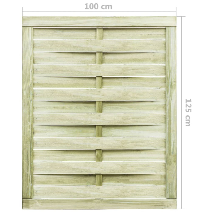 Cancello da Giardino Legno di Pino Impregnato 100x125 cm Verde 45310