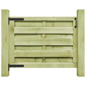 Cancello da Giardino in Legno di Pino Impregnato 100x75cm Verde 45314