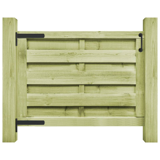 Cancello da Giardino in Legno di Pino Impregnato 100x75cm Verde 45314