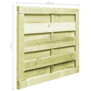 Cancello da Giardino in Legno di Pino Impregnato 100x75cm Verde 45314
