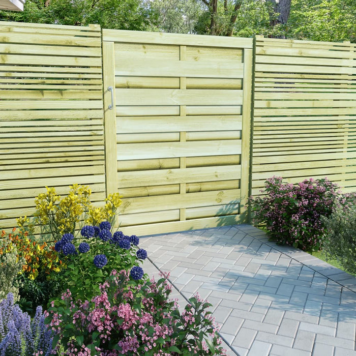 Cancello da Giardino Legno di Pino Impregnato 100x125 cm Verde 45316