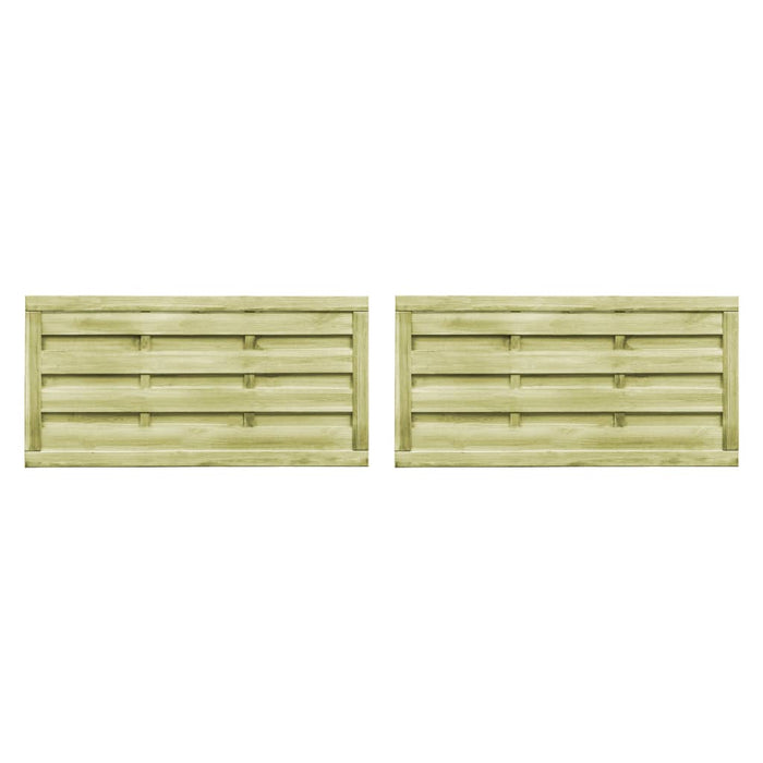 Cancelli da Giardino 2pz Legno Impregnato Pino 150x75 cm Verde 45320