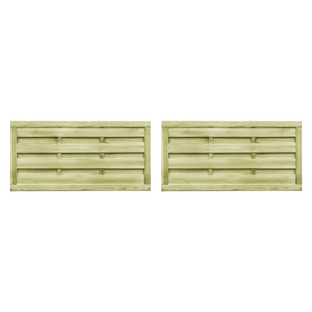Cancelli da Giardino 2 pz in Legno Impregnato 150x75 cm Verde cod mxl 40247
