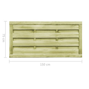 Cancelli da Giardino 2 pz in Legno Impregnato 150x75 cm Verde cod mxl 40247