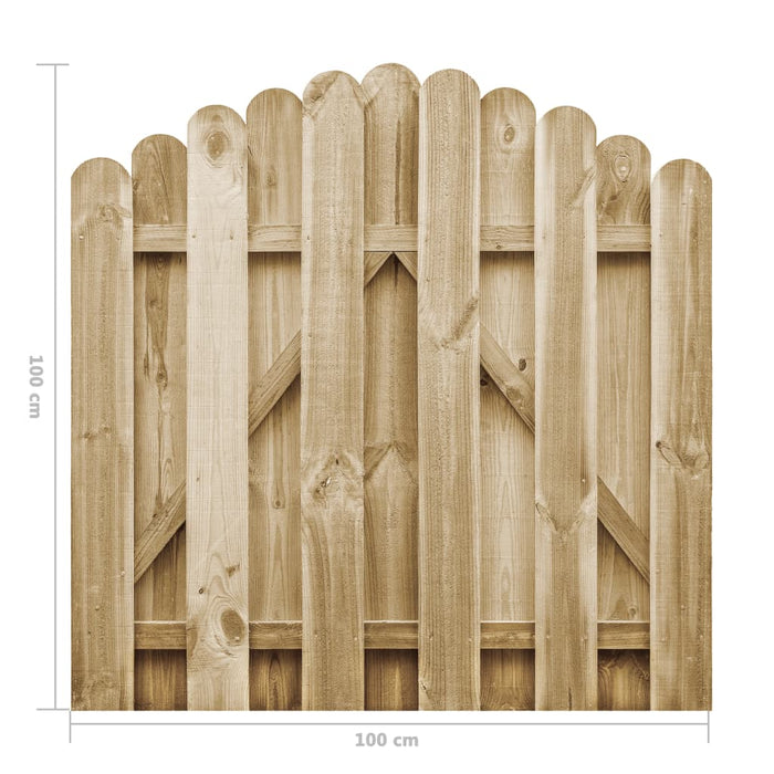 Cancello da Giardino in Legno di Pino Impregnato 100x100 cm 45327