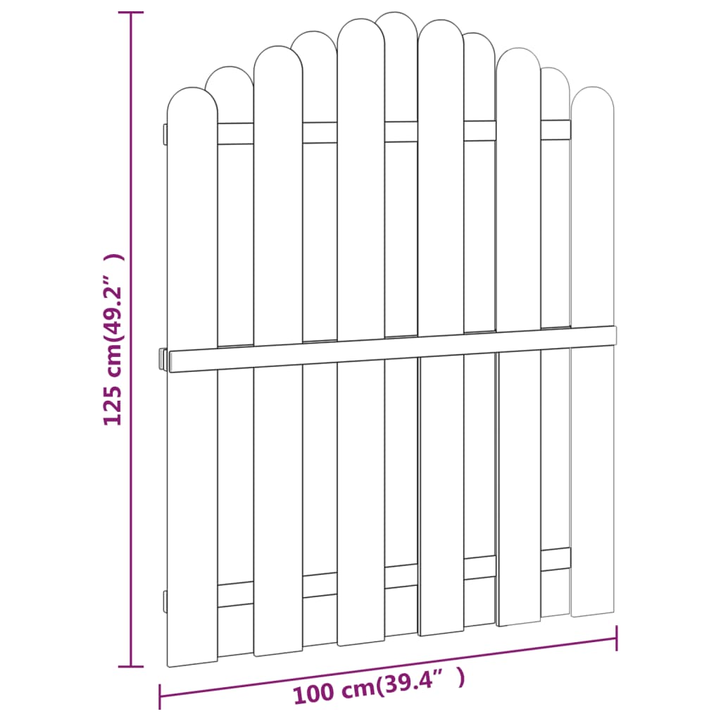 Cancello da Giardino in Legno di Pino Impregnato 100x125 cm cod mxl 54247