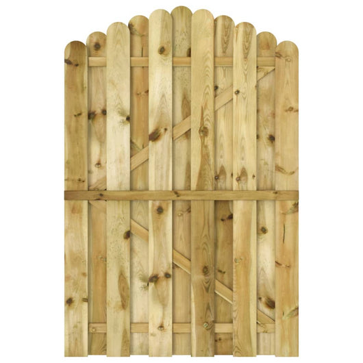 Cancello da Giardino-Porta da giardino in Legno di Pino Impregnato 100x150 cm