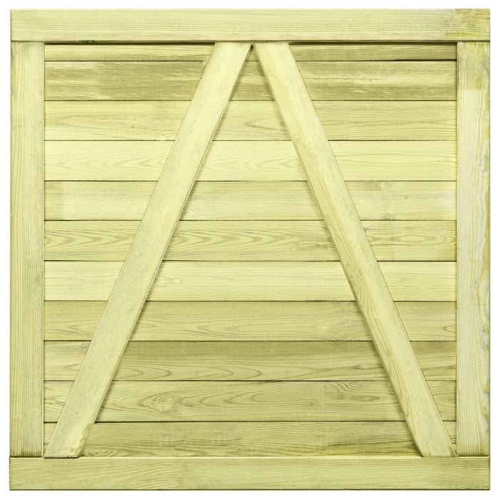 Cancello da Giardino in Legno di Pino Impregnato 100x100 cm 45333