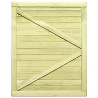 Cancello da Giardino in Legno di Pino Impregnato 125x100 cm 45334