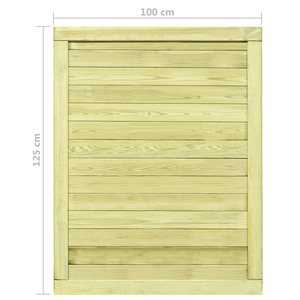 Cancello da Giardino in Legno di Pino Impregnato 125x100 cm 45334