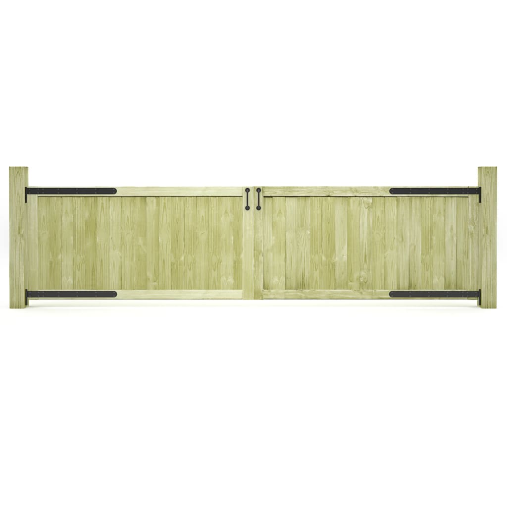 Cancelli da Giardino 2 pz in Pino Impregnato 300x75 cm cod mxl 40249