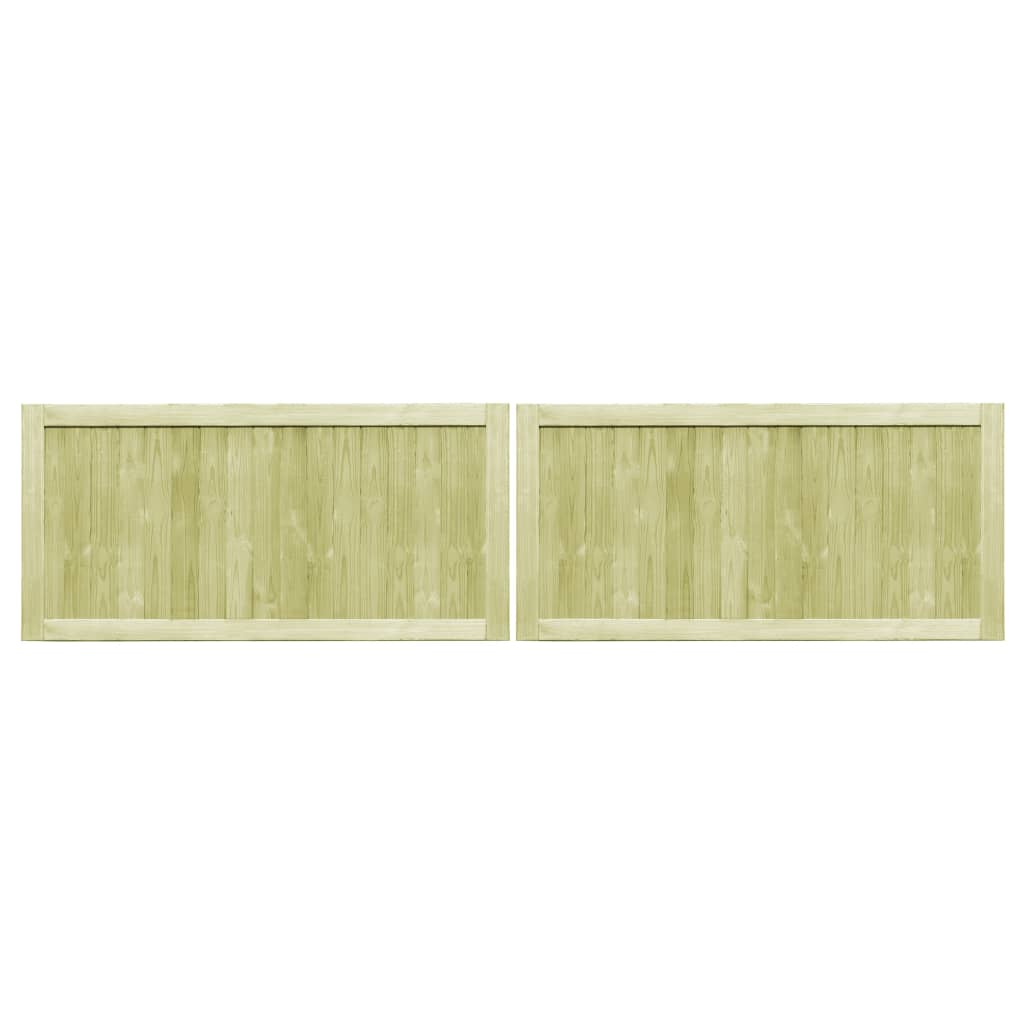 Cancelli da Giardino 2 pz in Pino Impregnato 300x75 cm cod mxl 40249