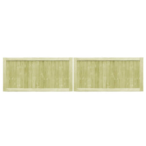 Cancelli da Giardino 2 pz in Pino Impregnato 300x75 cm cod mxl 40249
