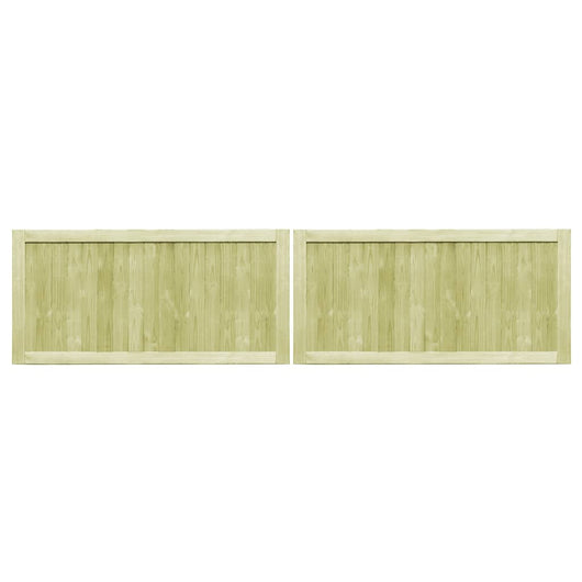 Cancelli da Giardino 2 pz in Legno di Pino Impregnato 300x75 cm 45338