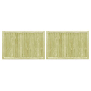 Cancelli da Giardino 2 pz in Legno di Pino Impregnato 300x100cm 45339