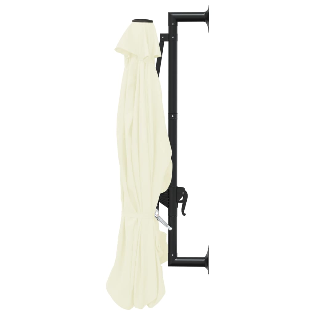 Ombrellone da parete con palo in metallo 300 cm sabbia 02_0008687