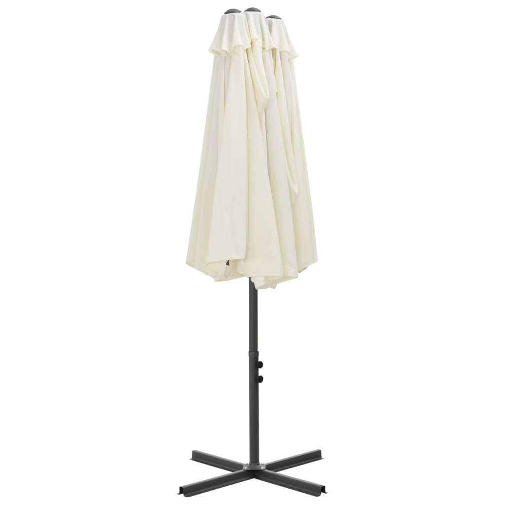 Ombrellone da Esterni con Palo in Alluminio 460x270 cm Sabbia 44868