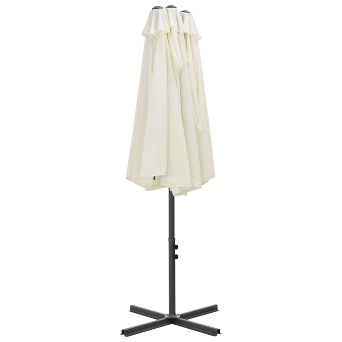 Ombrellone da Esterni con Palo in Alluminio 460x270 cm Sabbia 44868