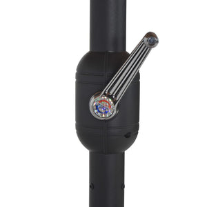 Ombrellone da Esterni con Palo in Alluminio 460x270 cm Tortora 44870