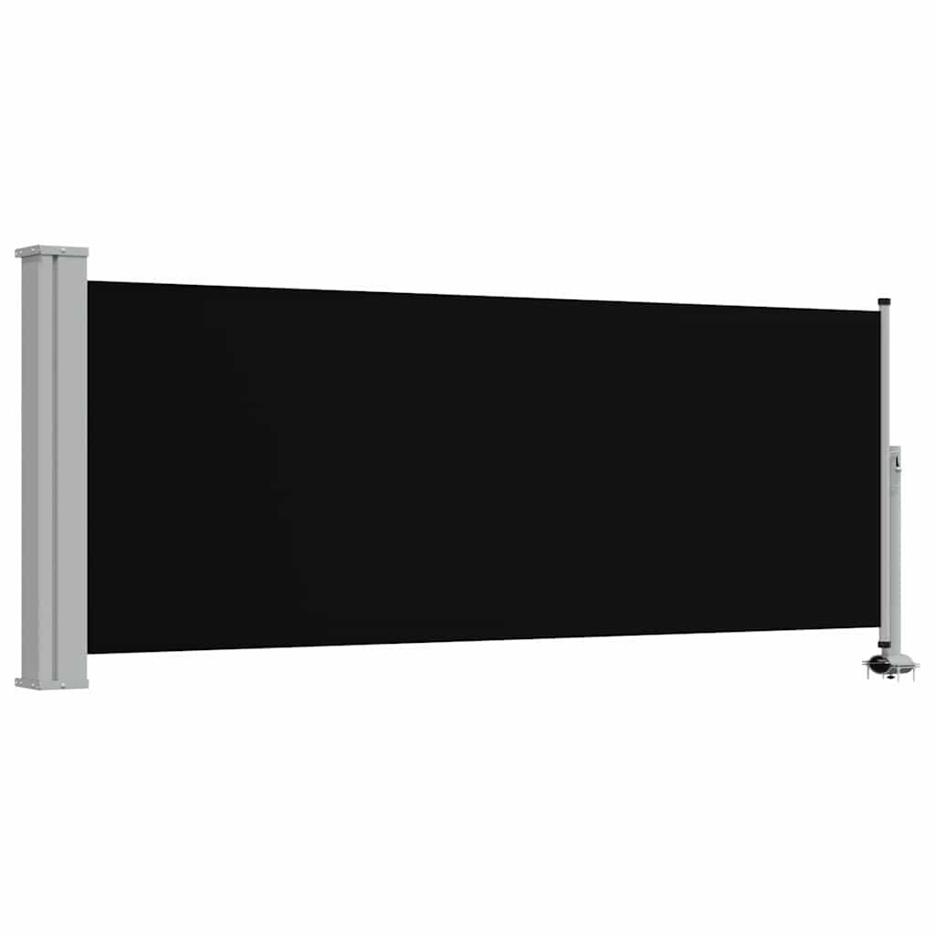 Tenda da Sole Laterale Retrattile 100 x 300 cm Nera 45184