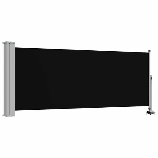 Tenda da Sole Laterale Retrattile 100 x 300 cm Nera 45184