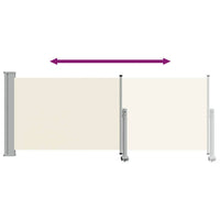 Tenda da Sole Laterale Retrattile 100 x 300 cm Crema 45185