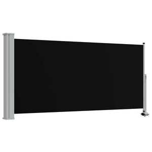 Tenda da Sole Laterale Retrattile 120 x 300 cm Nera 45187