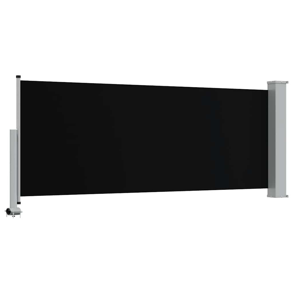 Tenda da Sole Laterale Retrattile 120 x 300 cm Nera 45187