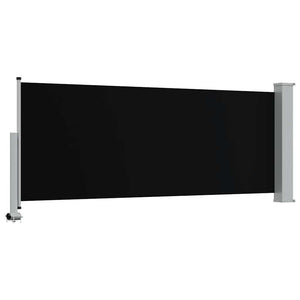 Tenda da Sole Laterale Retrattile 120 x 300 cm Nera 45187