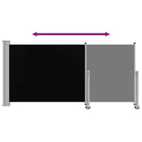 Tenda da Sole Laterale Retrattile 120 x 300 cm Nera 45187