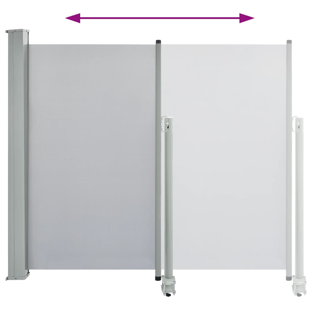 Tenda da Sole Laterale Retrattile 120 x 300 cm Grigia cod mxl 55341